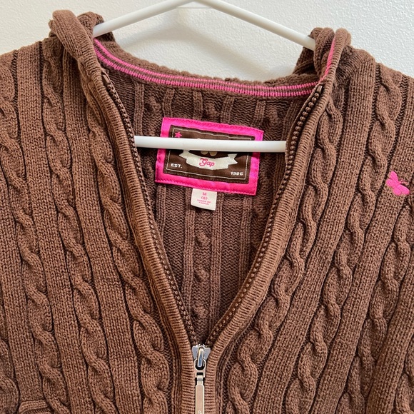 Gap Kids Cable Knit Hoodie M (8) - Picture 2 of 5